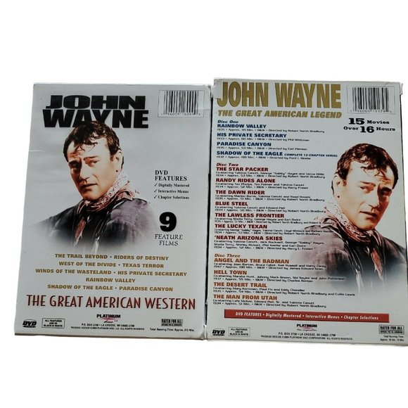 John Wayne The Great American Western Collection (DVD 2003-4, 5-Disc, 24-Films) - Picture 3 of 4